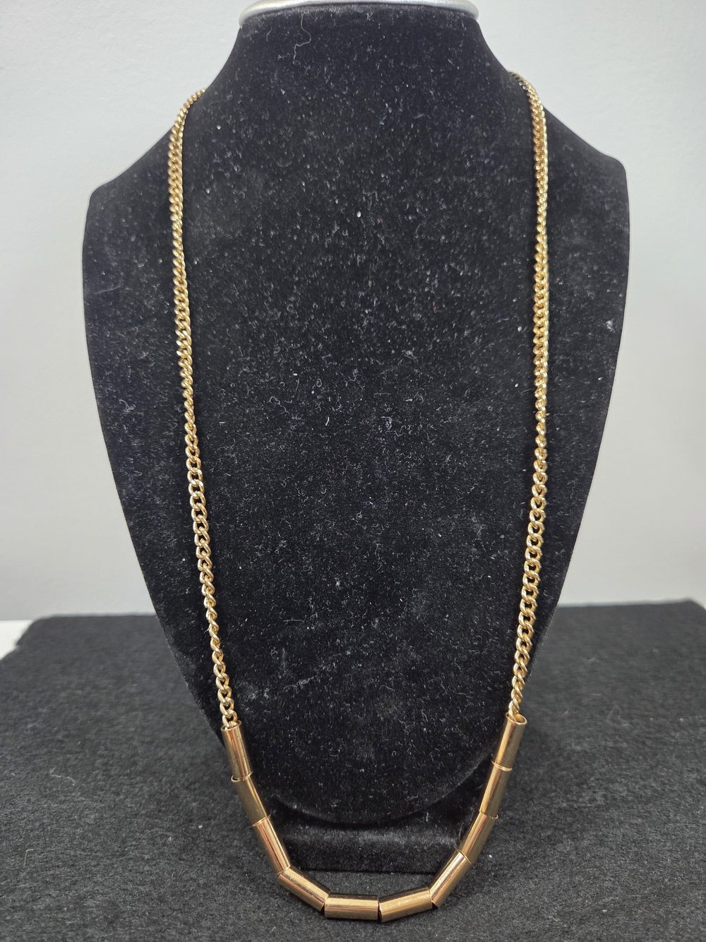 Gold-Tone Tube Link Necklace - Women Jewelry